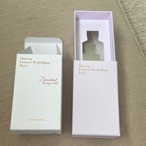 Maison Francis Kurkdjian baccarat rouge 549 White and Gold Perfume Box